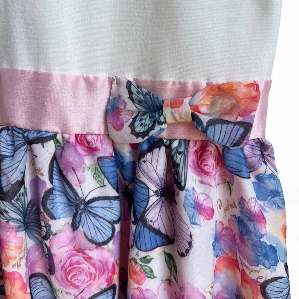 Cinderella Pink and White Butterfly Dress - Picture 3 of 7